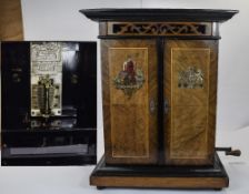 BRITANNIA 'SMOKERS CABINET' disc musical box, playing 91/8" (23.