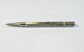 J M & Co. Silver Cased Propelling Pencil, Fully Hallmarked circa.