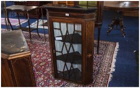 19thC Mahogany Wall Hanging Corner Cupboard,