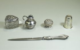 A Small Collection Of Mixed Silver Items From The Edwardian Period. All Fully Hallmarked.