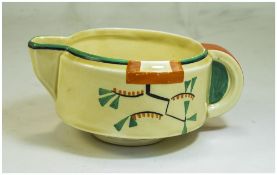 Clarice Cliff Hand Painted Art Deco Jug, Abstract ' Ravel ' Design. c.1929.