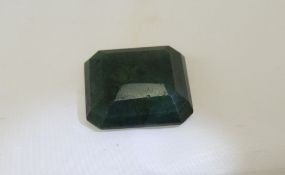 Very Large Natural Sri Lankan Cut Emerald. Nice Colour with Some Transparency. 26 grams. 130 cts.