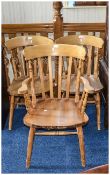 Set Of 3 Cottage Style Kitchen Chairs,