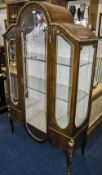 French Style Mahogany Vitrine/Cabinet Ormolu Mounted, Glass Sides And Front With Single Door,