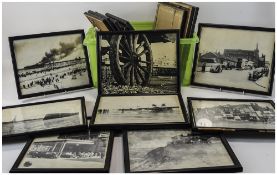 Collection Of 16 Black And White Real Photos Depictiong Parts Of Blackpool,