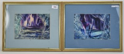 Two Framed Paintings In Acrylic Titled To Reverse Fondo Del Mar Islas Rosario Colombia & Fondo Del