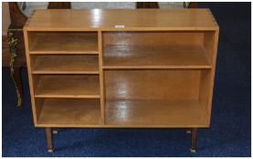 Small Danish Style Bookcase, Short Square Tapering Legs. Height 27 Inches.