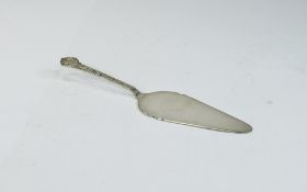 Elizabeth II Silver Cake Slice, By Cooper Brothers, Hallmarked 1972, 7" In Length, 40g,