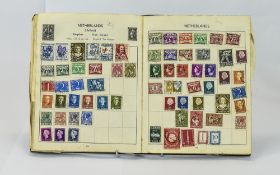 Green sterling stamp album, very will fitted with GB and world stamp strength in Australia, Canada,