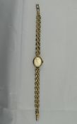 Accurist Ladies 9ct Gold Wrist Watch, Fully Hallmarked, Comes With Original Watch Case,