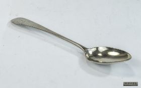 Scottish Silver Dessert Spoon, Hallmark Birmingham 1824, By Alex Ziegler, 7.25" In Length, 29.