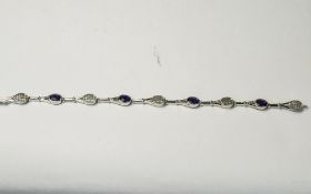 Amethyst Tennis Racket Bracelet, a line