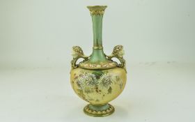 Royal Worcester Hand Painted Twin Handle