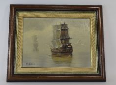 T. Garcia 20th Century Artist ' Galleon