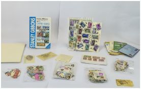 Box of stamps, covers, catalogues, leave