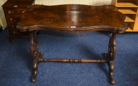 Victorian Walnut Centre Table Shaped Top