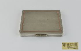 Garrards of Regent Street, London - Well Crafted Silver Hinged Box with Gilt Interior.