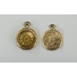 Antique - Fine 18ct Gold and Ornate Ladies Pocket Watch with a Beautiful Gold Circular Dial and