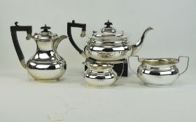 1930's Period Silver 4 Piece Tea and Coffee Service. In Excellent Overall Condition.