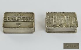 Elizabeth II Pair of Fine and Quality Silver Pill Boxes, Gilt Interiors,