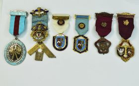 Collection Of Masonic Jewels, Enamelled Silver Gilt Ampthill Lodge No 3383,