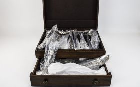Boxed Canteen Of Cutlery, Marked International Silverplate, Hinged Top With Single Drawer,