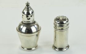 Two Silver Pepperettes Hallmarked For Birmingham 1931/32