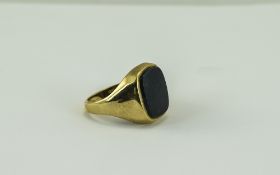 9ct Gold Gents Stone Set Dress Ring. Fully Hallmarked. 7.9 grams, As New Condition.