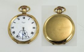 Limit - Pre 1920's Gold Plated Open Faced Pocket Watch, In Excellent Condition and Working Order,