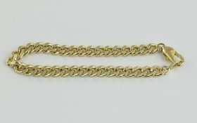 18ct Gold Curb Bracelet, Marked 777 Purity - 18ct, European Gold Mark. 14.3 grams.