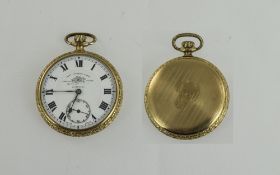 A Very Fine and Superb Antique Gold Plated Open Faced Pocket Watch, by Thomas Russell of Liverpool.