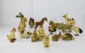 A Collection of 15 Early to Mid 20thC Steiff Animal Soft Toys.