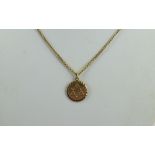 A 9ct Gold Star of David Pendant Attached to a 9ct Gold Chain.