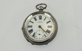 American Watch Co Waltham Key Wind Open Faced Pocket Watch.