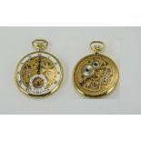 Sewills of Liverpool Very Fine Keyless Gold Plated Pocket Watch,