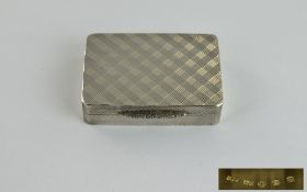 Elizabeth II - Scottish Very Fine and Striking Silver Pill Box,