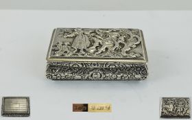 William IV Top Quality Heavy Rectangle Shaped Silver Hinged Snuff Box,