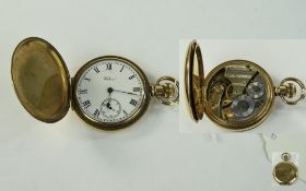 Waltham Gold Plated Full Hunter Pocket Watch. c.1900-1910.