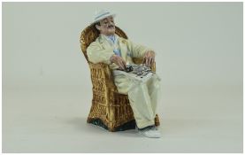 Royal Doulton Signed Figure ' Taking Things Easy ' HN.2680. Designer M. Nicol. Issued 1987 - 1996.