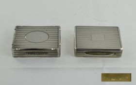 Elizabeth II Scottish Pair of Fine and Quality Silver Pill Boxes with Gilt Interiors,