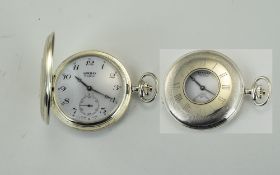 Sewills of Liverpool - Swiss Made Silver Demi - Hunter Incabloc Pocket Watch, 17 Jewells.