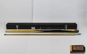 Powerglide - Vintage Rex Williams World Champion Hand Made Two Piece Snooker Cue.