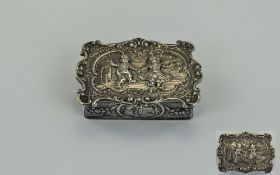 Dutch Late 19th Century Silver Nice Quality Hinged Silver Box,