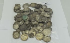 A Collection of Mainly Victorian and Georgian Silver Coins, various grades, dates and Monarchs.