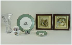 Small Mixed Lot Of Collectables Comprising A Royal Albert Mrs Tiggy-Winkle Teapot, Wedgwood Grand