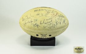 Rugby Interest Signed 5 Gilbert Triple Crown Rugby Ball, Players Include Bill Beaumont,