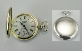 Sewells of Liverpool Swiss Made - 1800 AD Silver Full Hunter Pocket Watch, Fully Hallmarked 925,