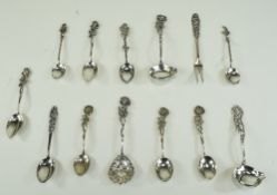 A Very Fine Collection of Antique and Vintage Ornate Designed Swedish and Dutch Silver Spoons ( 12 )