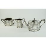 Victorian Nice Quality 3 Piece Silver Te