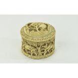 African Ivory Tusk Tobacco Box And Cover